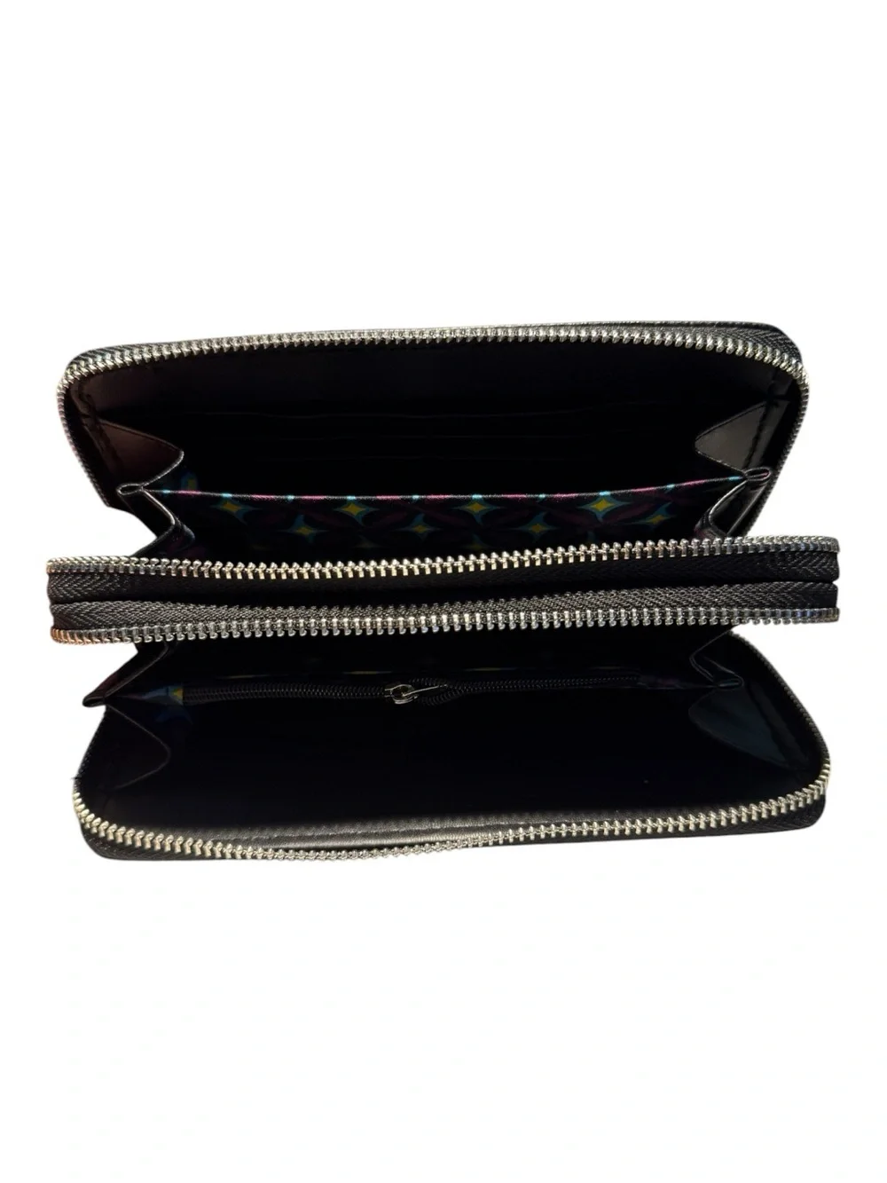 Christian Lacroix Brandy Pebble Double Zipper Wallet Black BNWT Wristlet